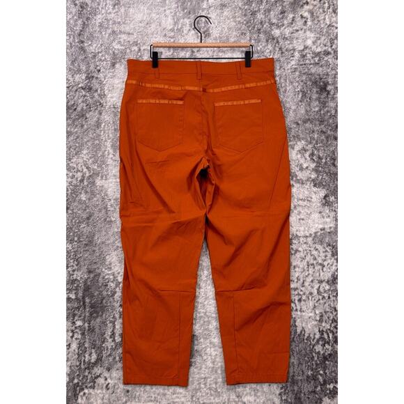 New Urban Outfitters Pants Large Mens Standard Cloth Orange Nylon Tapered Leg - Picture 2 of 7